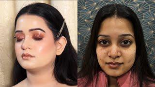 अब ब्राइड का मेकअप दो दिन तक भी नहीं निकलेगा | और शीशे की तरह चमकेगा भी | bridal makeup by Karishma