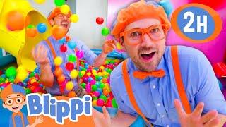 Blippi’s Plays at Ball-N-Bounce | BEST OF BLIPPI TOYS | Educational Videos for Kids