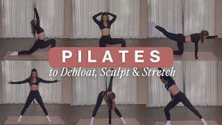 Pilates to Debloat, Sculpt + Stretch // 30 Minutes + No Equipment Needed