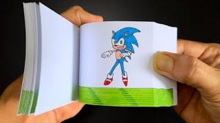 Flipbook Sonic Slick Back | Jubi Slide Dance | Cara Membuat Flipbook Slick Back