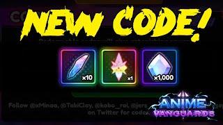 NEW CODE IN ANIME VANGUARDS! 10 REROLL!!