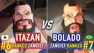 SF6  ITAZAN (#6 Ranked Zangief) vs ZANGIEF BOLADO (#7 Ranked Zangief)  SF6 High Level Gameplay