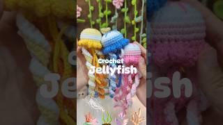 Crochet Jellyfish 🪼 Visit my channel for the tutorial. #crochet #crochetjellyfish #amigurumi