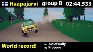 Art of Rally world record Haapajärvi group B 02:44.533
