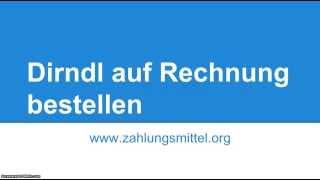 Dirndl sicher auf Rechnung bestellen - Zahlungsmittel.org