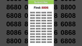 If you see the number in 5 seconds, you are gifted!