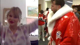 "Taylor Swift Reacts to Travis Kelce’s Epic Locker Room Celebration After Chiefs Dominate Steelers!"