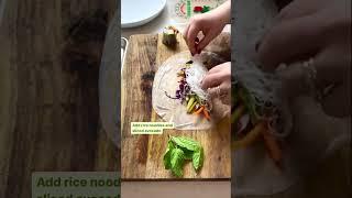 Fresh Vietnamese rice paper rolls. #asianfood #rolls #simplerecipe #vegetarianrecipes #veganrecipes