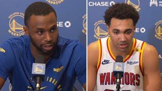 PostGame Interview | Trayce Jackson-Davis & Andrew Wiggins speak after Warriors loss to Spurs 104-97