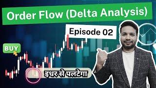 Order Flow Stock Trading Hindi Part-2 (Delta & Volume Analysis)