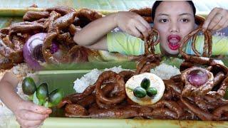 Pork Intestines With Onion and Lemon|Vicks vlogs|Naga Mukbang|Northeast India 