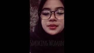 Hijab girl wearing glasses while smoking PART II