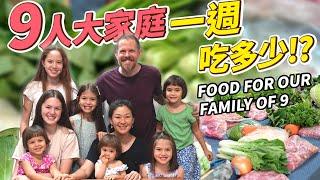 大家庭（9口）一個星期到底可以吃掉多少食物呢？See How Much Food a Family of 9 Eats in 1 Week, You Might Be Surprised!