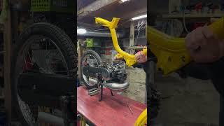 PA50II Frame Install || #moped #scooter #honda #puch #töffli #50cc #motor #engine #RestoCycles