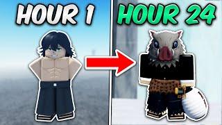 I Spent 24 HOURS as INOSUKE and Mastered BEAST BREATHING in Project Slayers Roblox