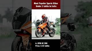 Top 10 Most Popular Sports Bikes in India under 5 Lakhs