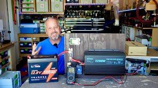 New battery test station w/ a Giandel 2200w Inverter