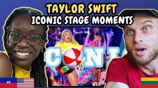 REACTION TO Taylor Swift ICONIC stage moments | FIRST TIME WATCHING