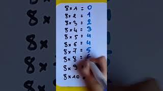 جدول الضرب 8 | جدول الضرب بطريقة سهلة