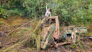 Challenge/Recovery of a Flooded Car/Recovery of a Damaged Old Car