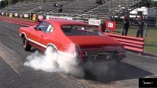 Rare 426 Hemi Road Runner vs Olds 442 W-30 - 1/4 Mile Drag Race Video- Road Test TV ®