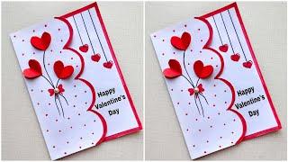 Easy & Beautiful white paper Handmade Happy Valentine's Day Card making 2025|DIY Love Greeting Card