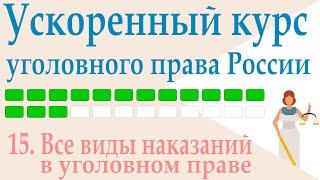 15. Все виды наказаний в уголовном праве || Ускоренный курс уголовного права России