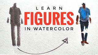 Painting Figures in Watercolor ~ Figure drawing tutorial for beginners 2021