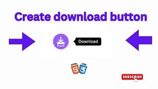 how to create download button with tooltip using html and css