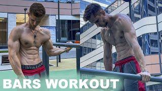PARALLEL BAR UPPER BODY WORKOUT (BEST EXERCISES)