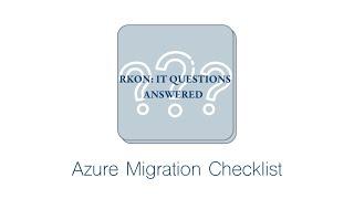 Azure Migration Checklist | RKON