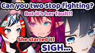 Kronii Sounds SO DONE Hearing Bae and Irys Fighting in The Background
