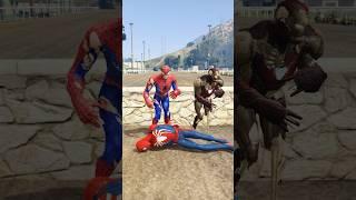 zombies spider man vs thanos help | Marvel toys | Marvel animation | ghost #shorts