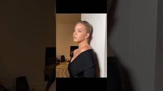 Sydney Sweeney in black dress