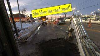 Water main break repair 2-7-22 COLD!! 