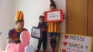 VIDEO Divertido elBarretines con mis hijos Adrià y Nil Animando al Barça para Ganar Copa Rey 2014