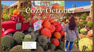 COZY OCTOBER DAY: pumpkin patch, fall baking, plant care & cozy morning #pumkinpatch #fallvlog