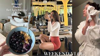 WEEKEND VLOG - 5 am wake up, major life updates (downsizing/moving!!), Pilates, & Red Light Therapy