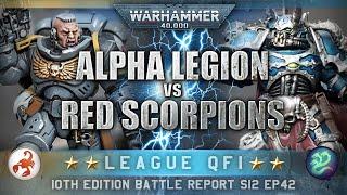 Alpha Legion Chaos Space Marines vs Space Marines Warhammer 40K Battle Report 10th Edition 2000pts