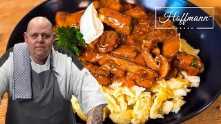 Boeuf Stroganoff Rezept @BerndZehner  | Feinstes Rindfleisch in cremiger Soße auf frischen Spätzle