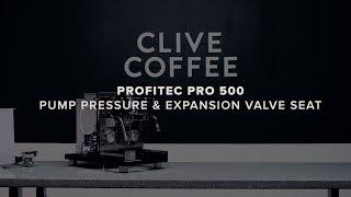 Profitec Pro 500 PID | Adjusting Pump Pressure and Replacing Expansion Valve Seat