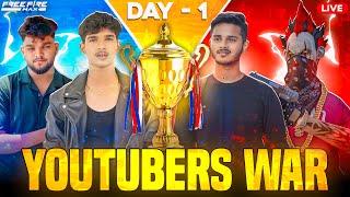 YOUTUBERS CS - TOURNAMENT| QUALIFIER DAY 1 | DFG ,TS , NXT| FREE FIRE IN TELUGU #dfg #freefire