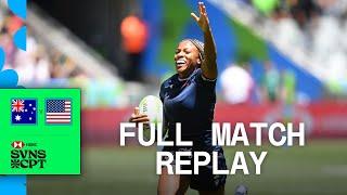 LAST MINUTE WINNER  | Australia v USA | Cape Town 2024 HSBC SVNS | Full Match Replay