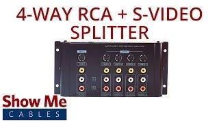 4-Way S-Video & Composite A/V Distribution Amplifier (1-in/4-out) #47-100-011