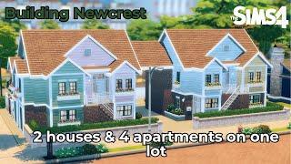 4 Apartments & 2 Houses on One Lot |  Building Newcrest | EP 5 | The Sims 4 Stop Motion Build