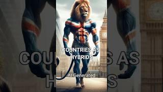 Countries as Hybrids!! #shorts #ai #aiart #hybrid #fusion #hybrids #lion #wolf #rooster #bull #cool