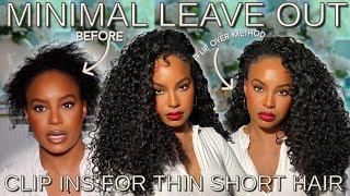 BEST CURLY CLIP INS FOR THIN FINE HAIR + NO EDGES OUT QUICK WEAVE METHOD FOR BEGINNERS | CURLSQUEEN