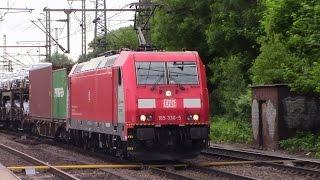 Intense Freight Train Action at Hamburg - Harburg, Germany - 22 Trains in 2 hours! (June 16, 2015)