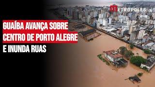 Guaíba avança sobre Centro de Porto Alegre e inunda ruas