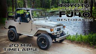 Toyota Landcruiser FJ40 Restoration "Full Time-Lapse"